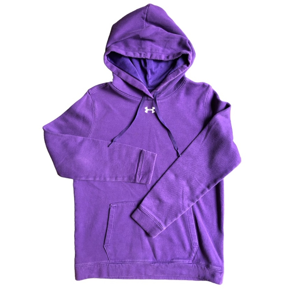 UNDER ARMOUR Sweatshirt Hoodie Cold Gear Loose Fit Dark Purple Size Medium